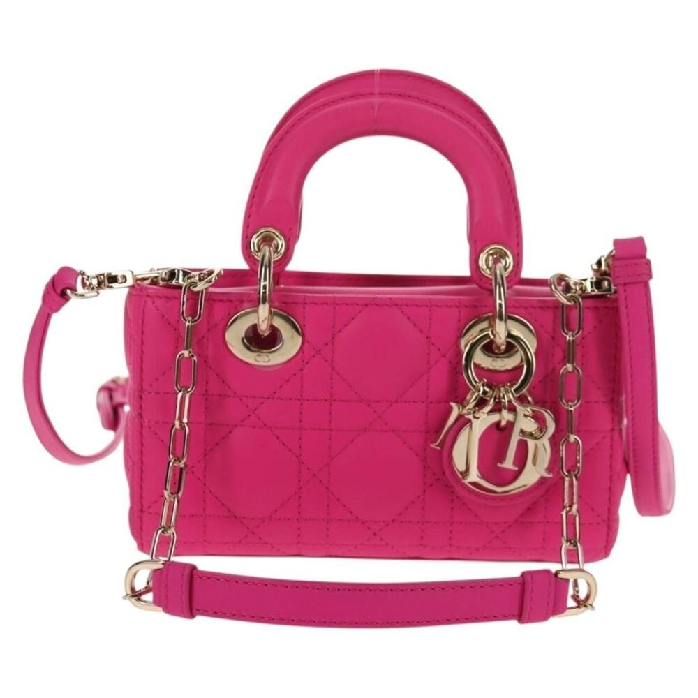 Dior Cannage Lambskin Lady D Joy Micro Bag Pink